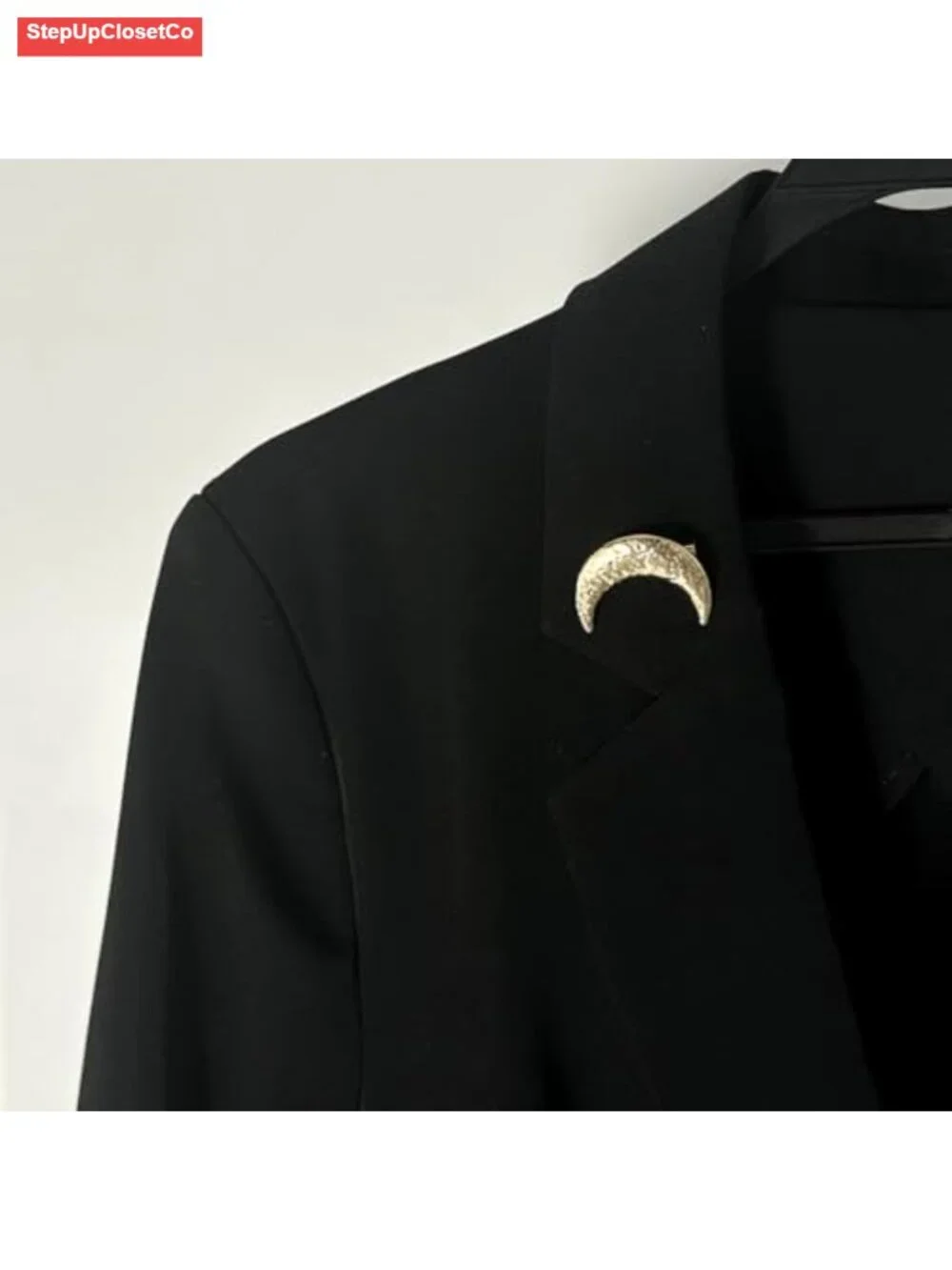 Vintage Gold Plated Sun Moon Brooch Pin for Women Clothing Hat Bag Accessory